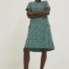 FatFace Green Simone Pears Jersey Dress