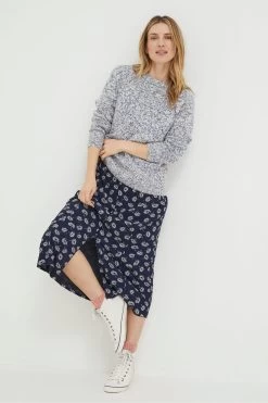 FatFace Blue Carly Twist Jumper
