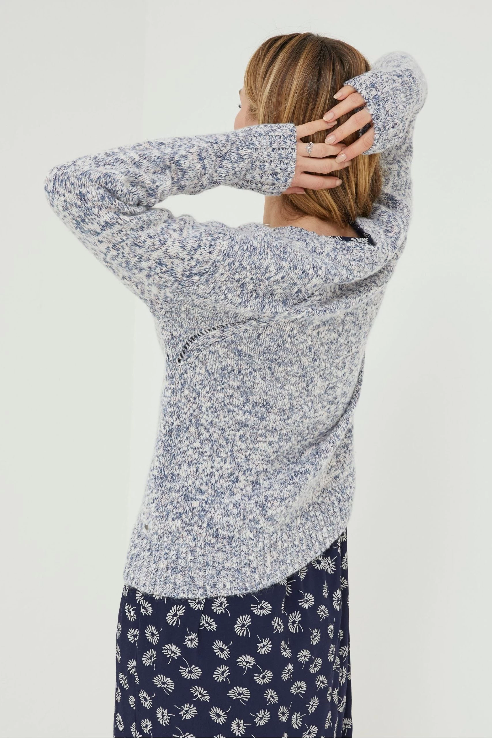 FatFace Blue Carly Twist Jumper 2 FatFace Blue Carly Twist Jumper - Image 2