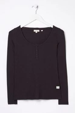 FatFace Ria Scoop Neck Black T-Shirt -Fashion Clothing Store D57862s4