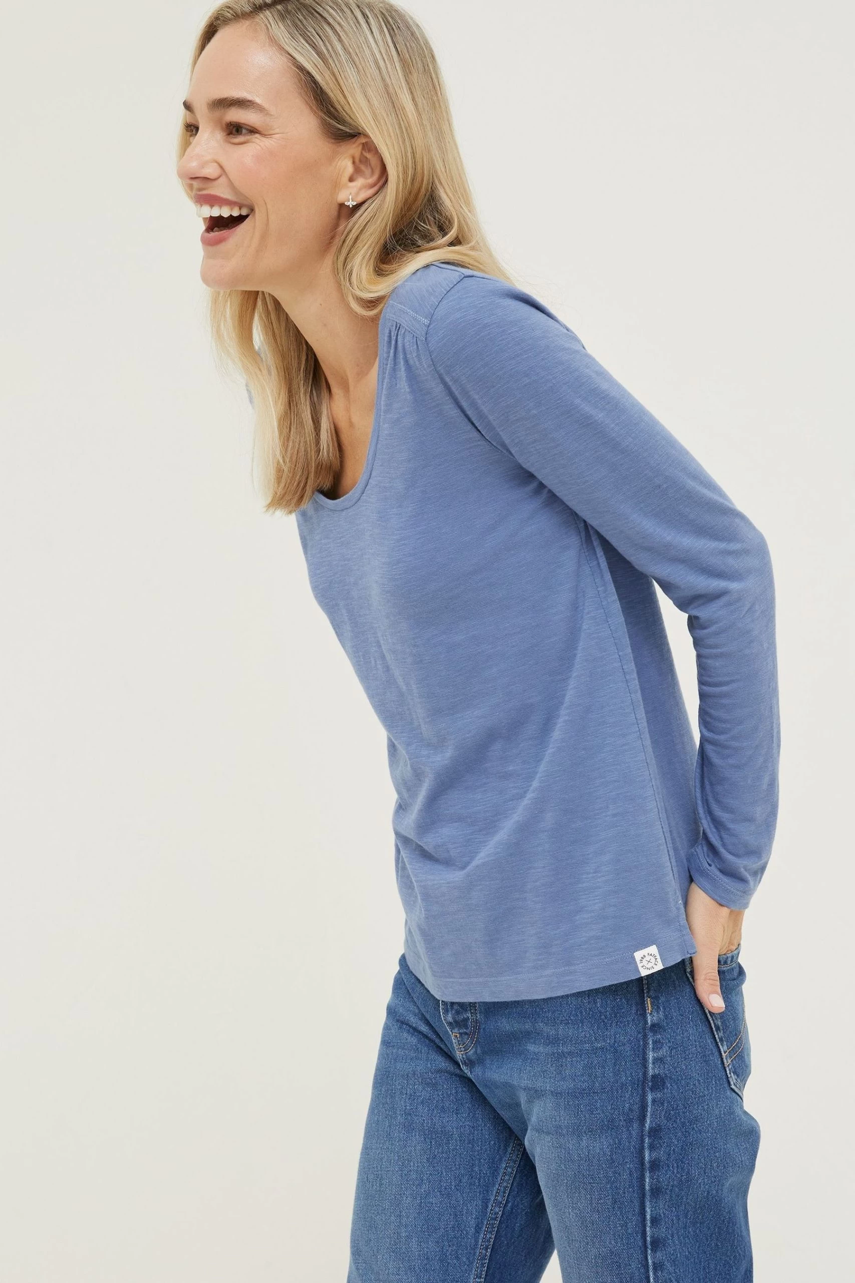 FatFace Blue Persia Organic Cotton T-Shirt 1 FatFace Blue Persia Organic Cotton T-Shirt