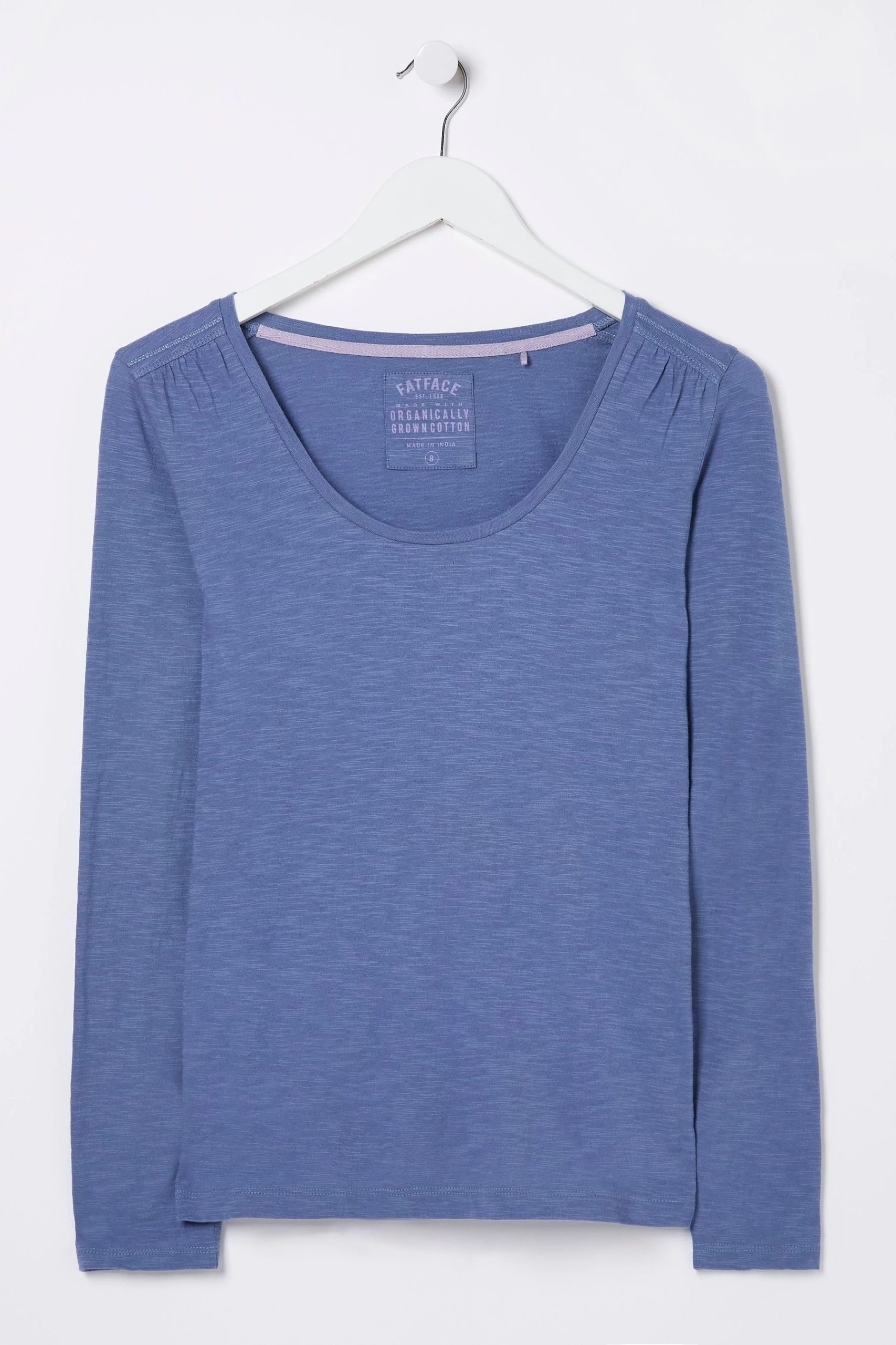 FatFace Blue Persia Organic Cotton T-Shirt 4 FatFace Blue Persia Organic Cotton T-Shirt - Image 4