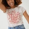 FatFace Pink Ivy Trust The Universe Graphic T-Shirt