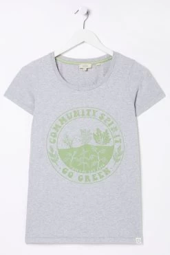 FatFace Grey Eden Community Spirit T-Shirt 9 FatFace Grey Eden Community Spirit T-Shirt -Fashion Clothing Store D57876s5