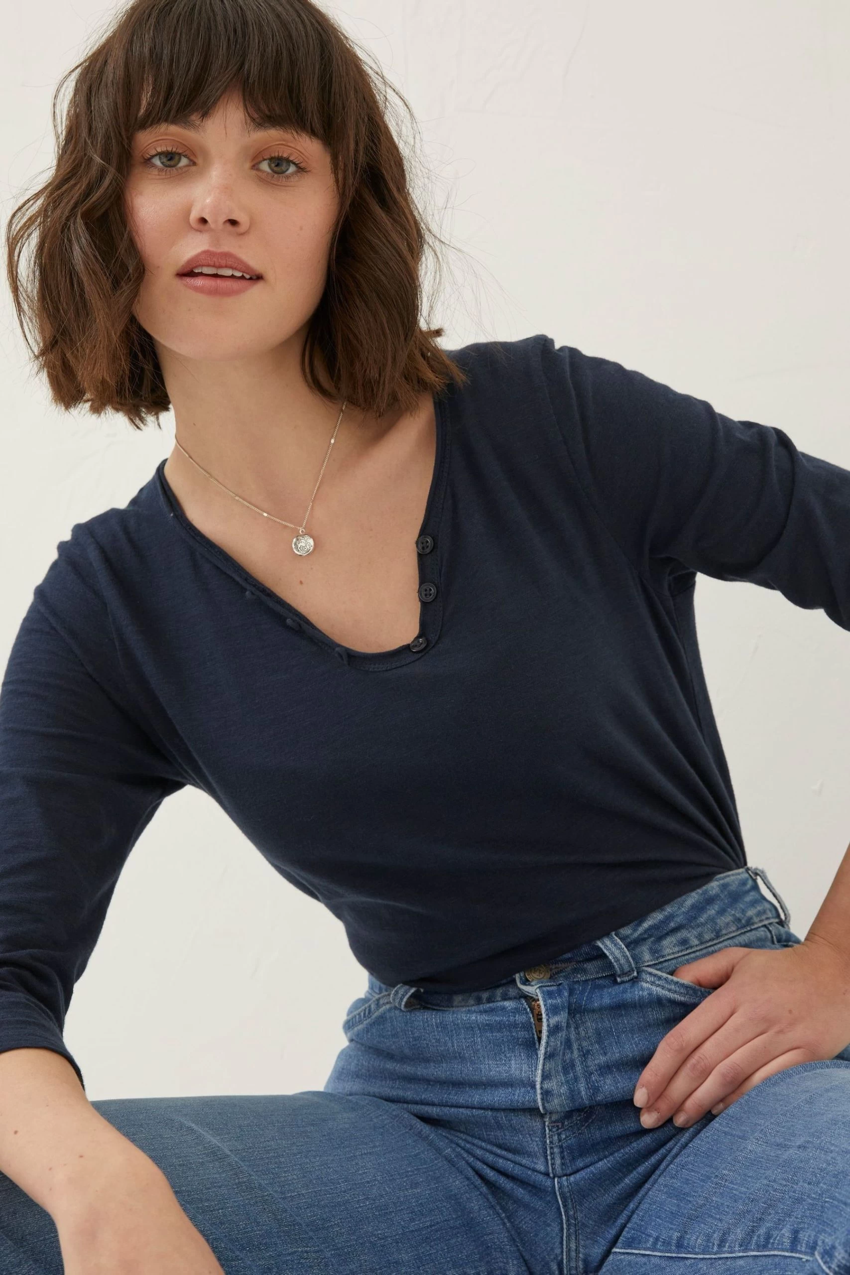 FatFace Blue Porter Organic Cotton T-Shirt 5 FatFace Blue Porter Organic Cotton T-Shirt - Image 5