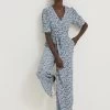 FatFace Blue Lena Tonal Floral Jumpsuit