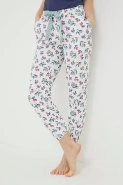 FatFace Natural Strawberry Cuffed Pyjama Pants