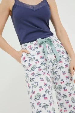 FatFace Natural Strawberry Cuffed Pyjama Pants -Fashion Clothing Store D58024s4