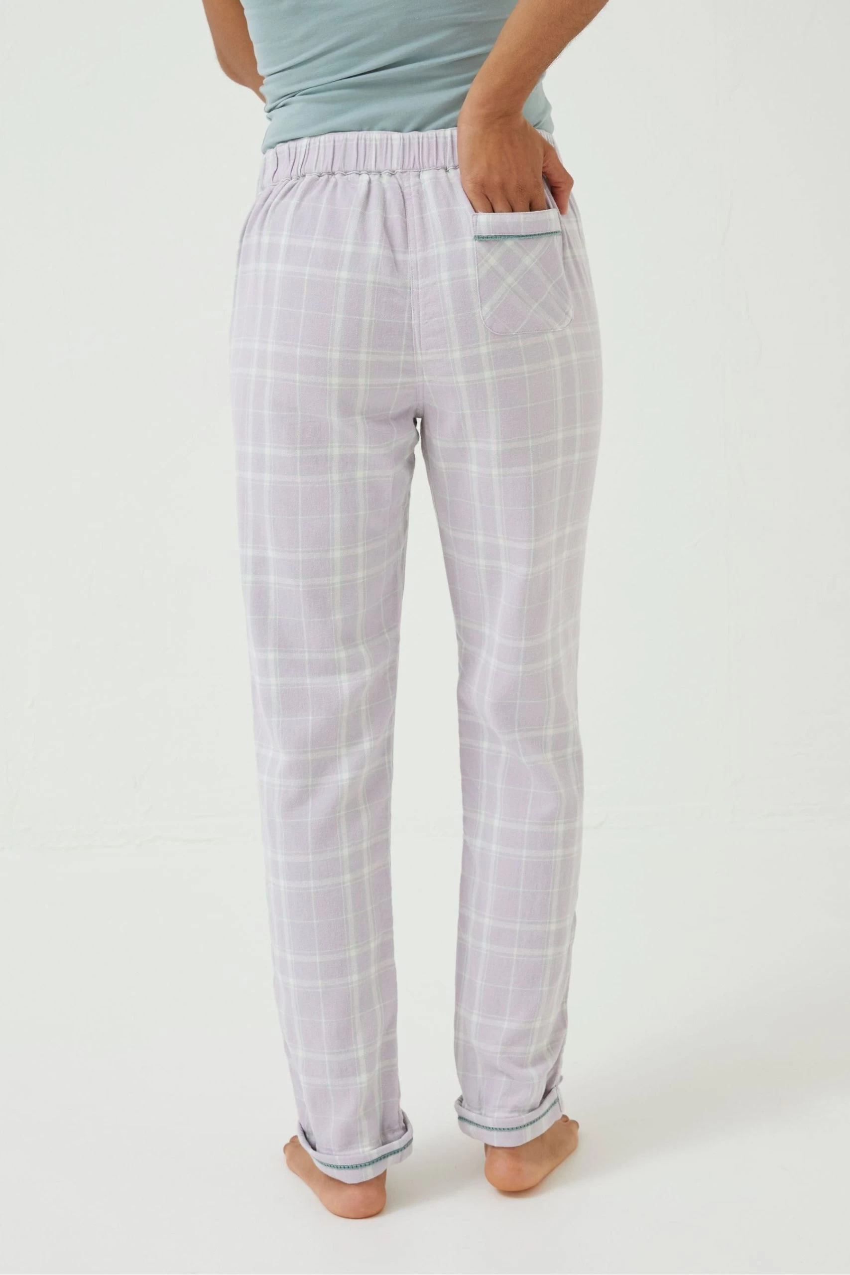 FatFace Spring Check Pyjama Pants 2 FatFace Spring Check Pyjama Pants - Image 2