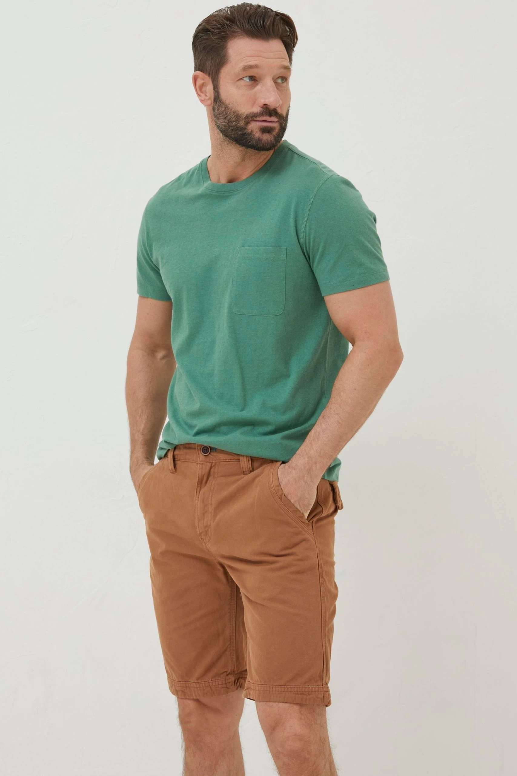 FatFace Brown Cove Flat Front Shorts 1 FatFace Brown Cove Flat Front Shorts