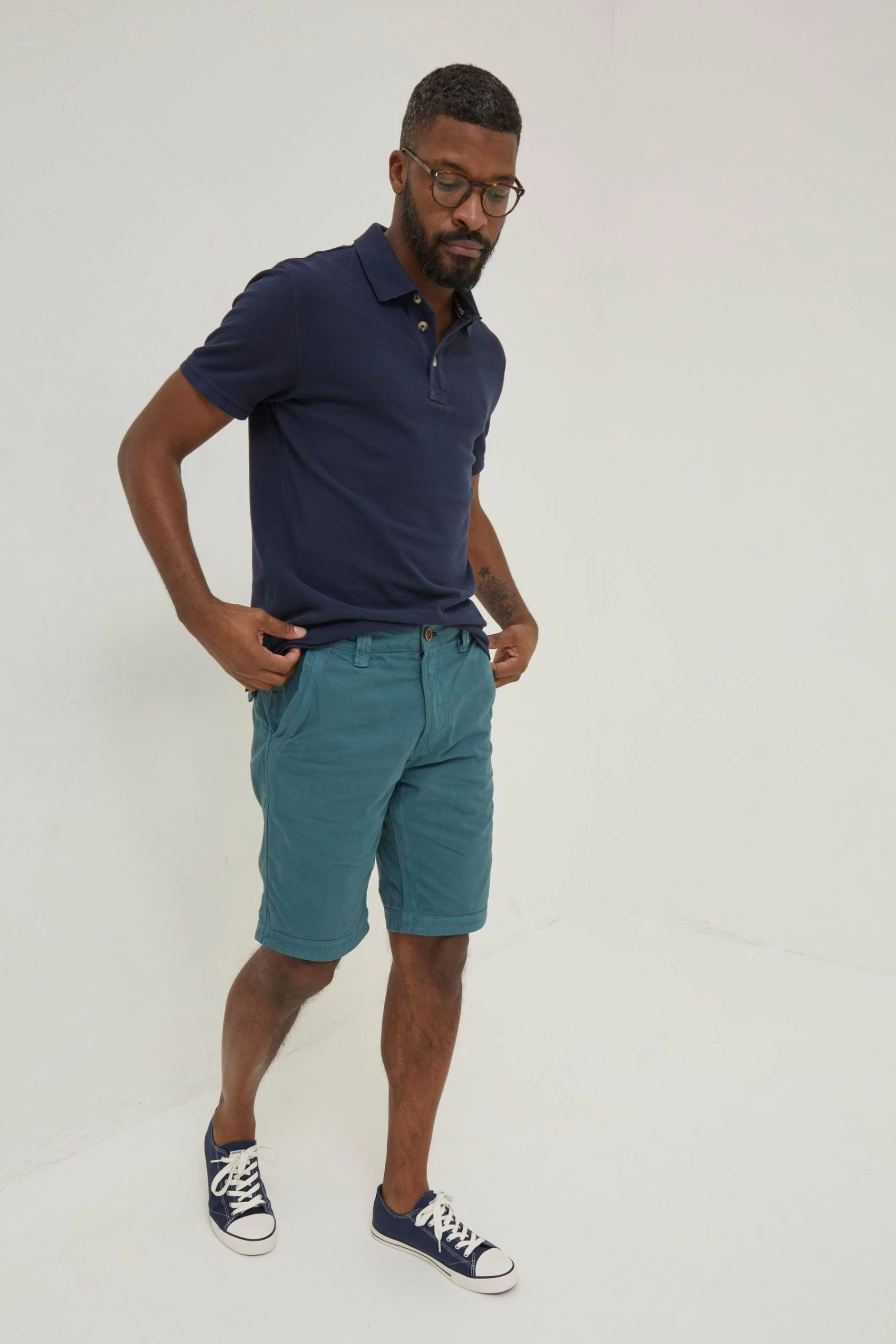 FatFace Blue Cove Flat Front Shorts 1 FatFace Blue Cove Flat Front Shorts