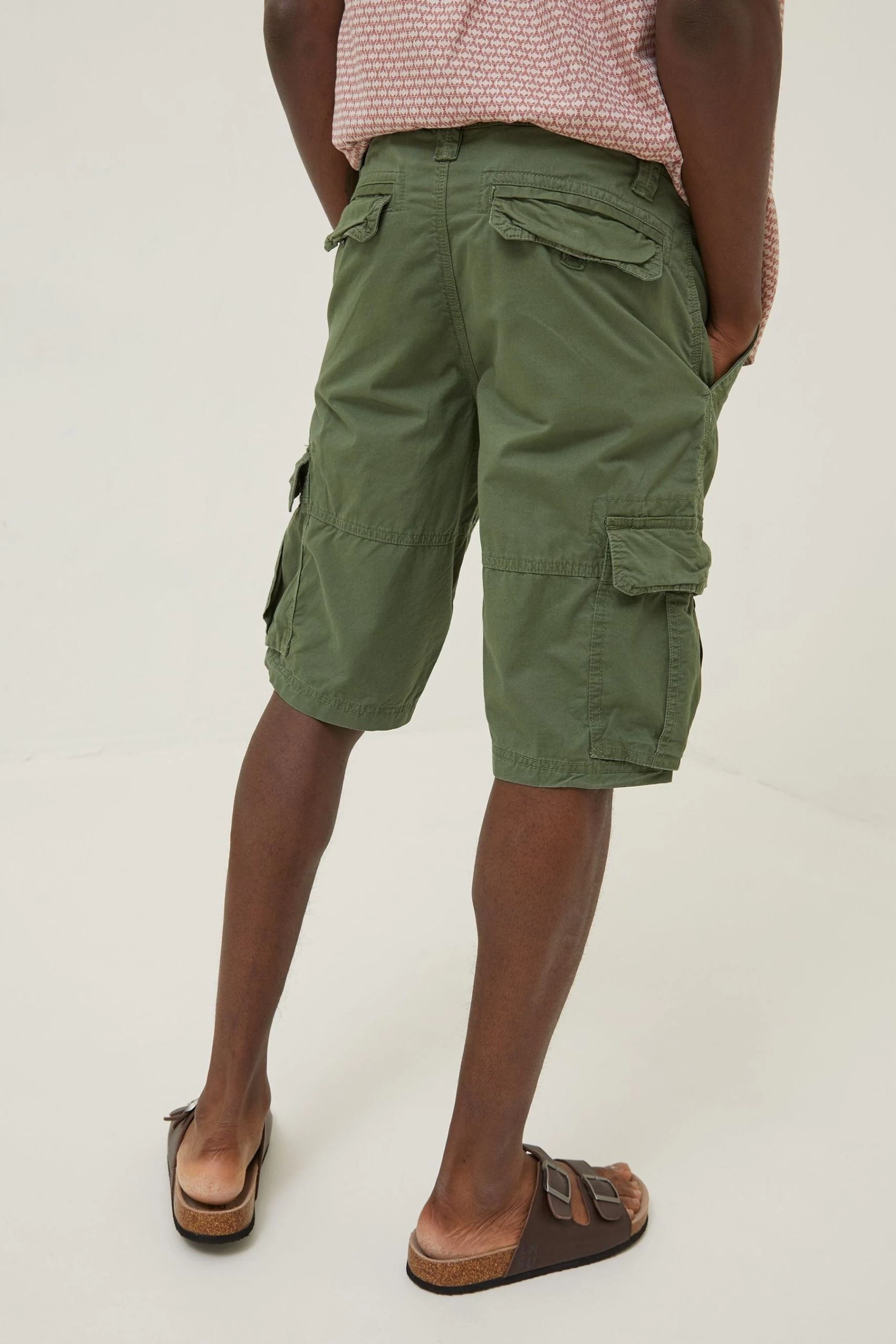 FatFace Green Bude Lightweight Cargo Shorts 2 FatFace Green Bude Lightweight Cargo Shorts - Image 2