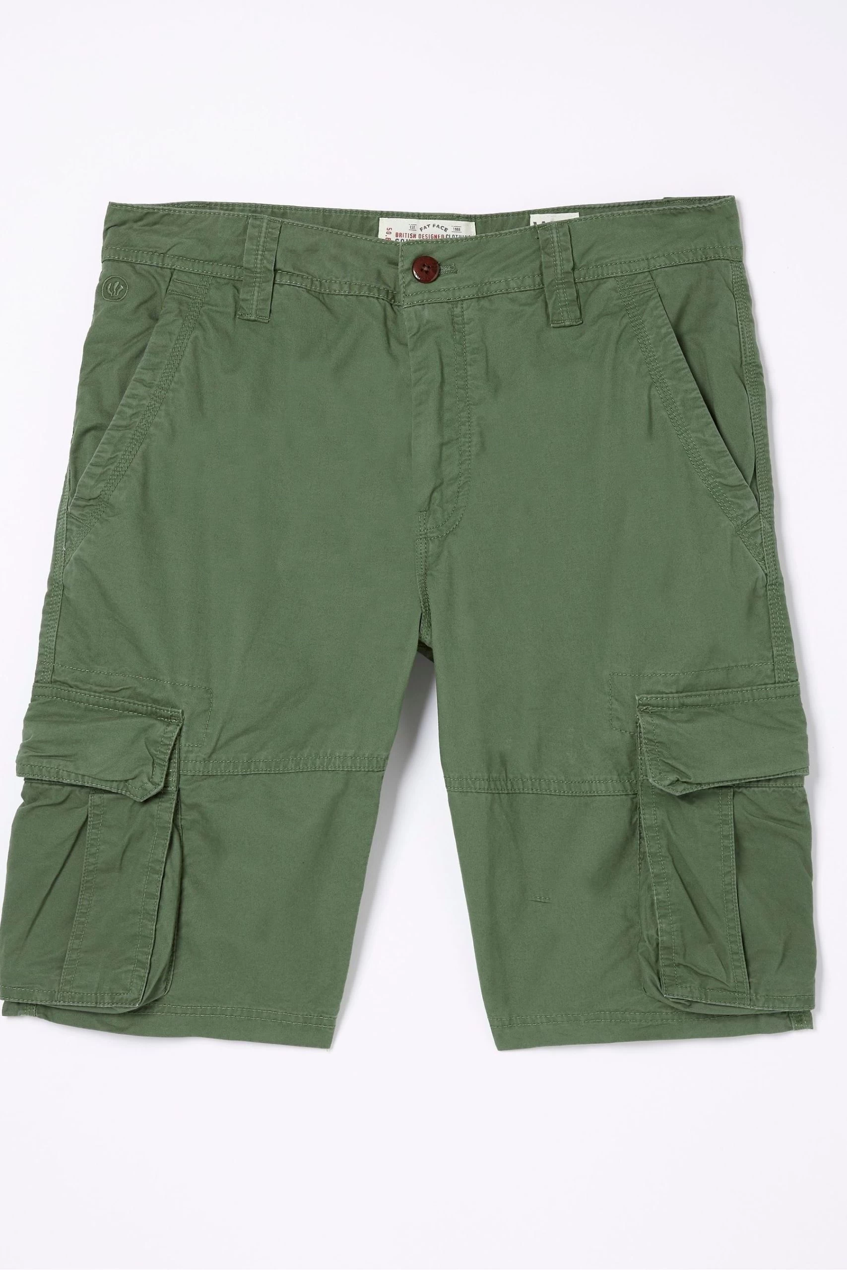 FatFace Green Bude Lightweight Cargo Shorts 4 FatFace Green Bude Lightweight Cargo Shorts - Image 4