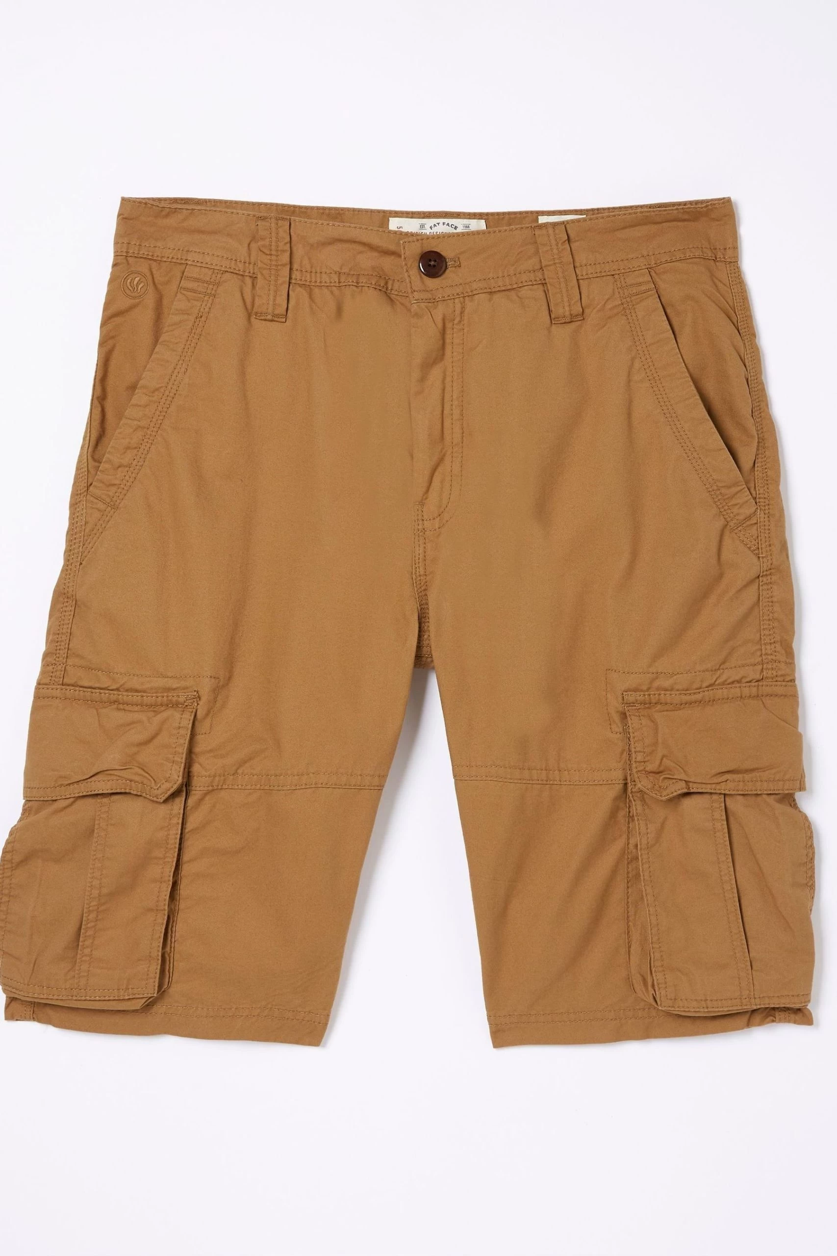 FatFace Bude Lightweight Brown Cargo Shorts 1 FatFace Bude Lightweight Brown Cargo Shorts