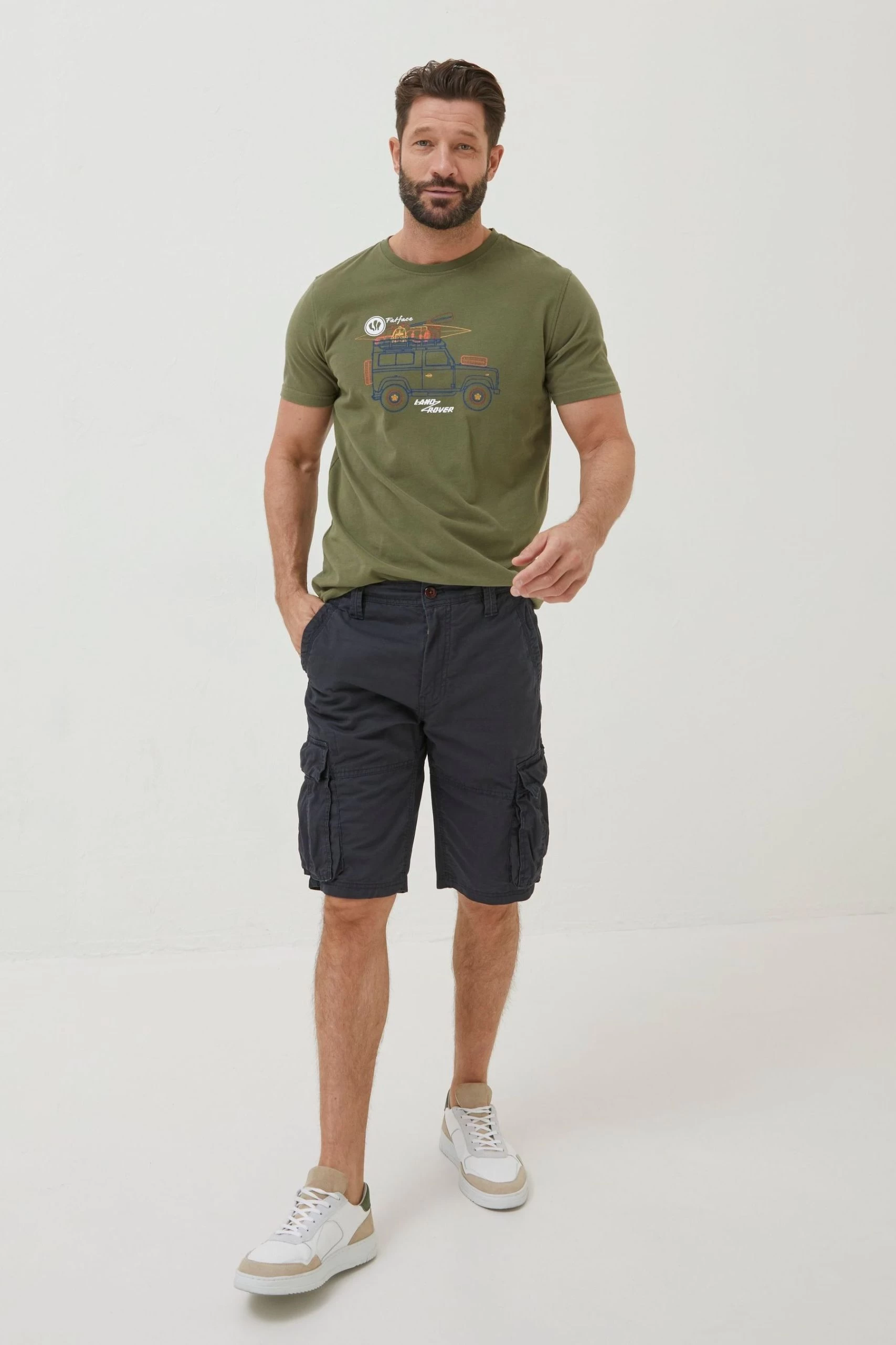 FatFace Blue Bude Lightweight Cargo Shorts 1 FatFace Blue Bude Lightweight Cargo Shorts