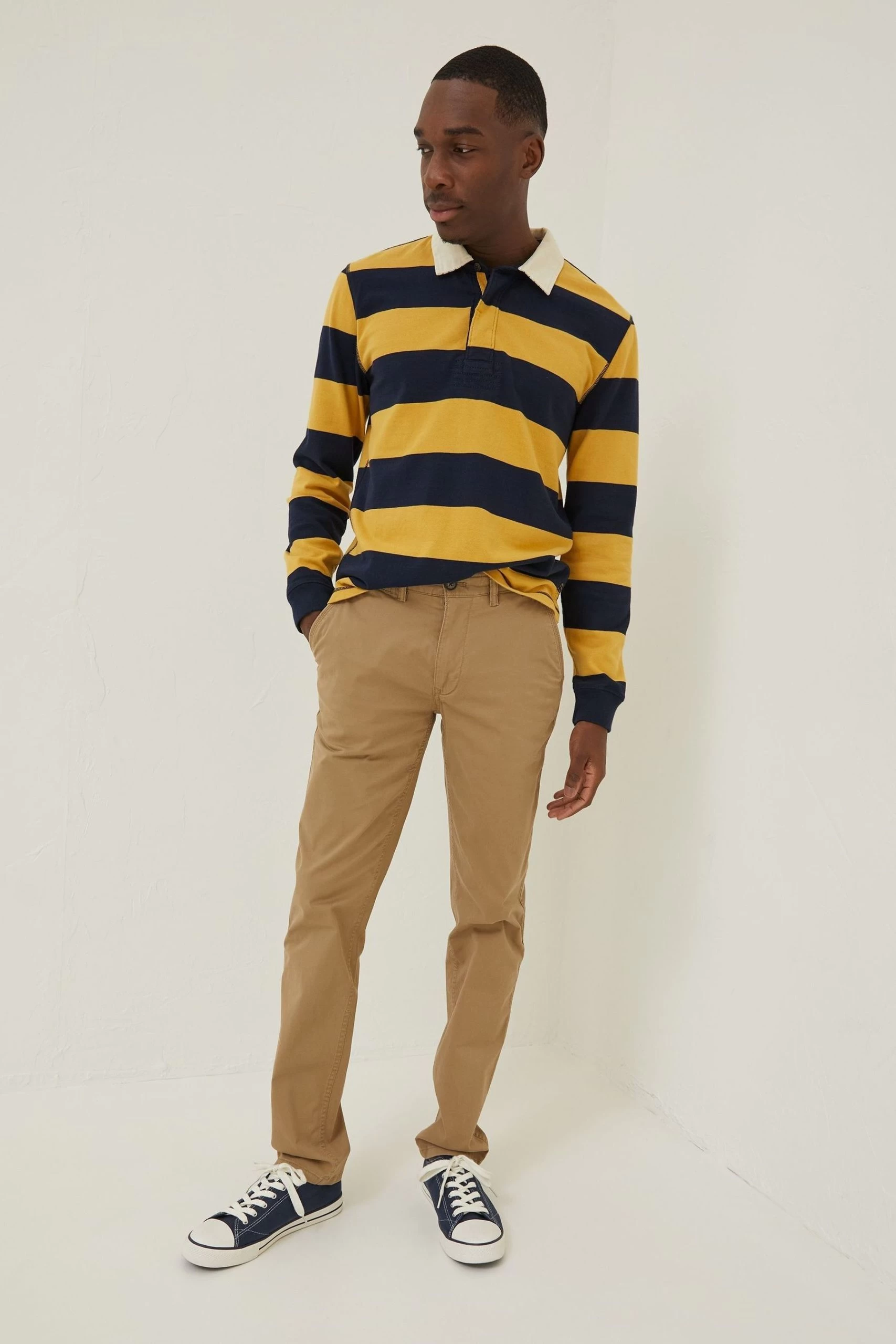 FatFace Natural Heyshott Slim Stretch Chinos 2 FatFace Natural Heyshott Slim Stretch Chinos - Image 2