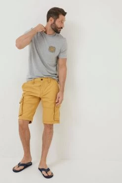 FatFace Yellow Breakyard Cargo Shorts 7 FatFace Yellow Breakyard Cargo Shorts -Fashion Clothing Store D59 903s3