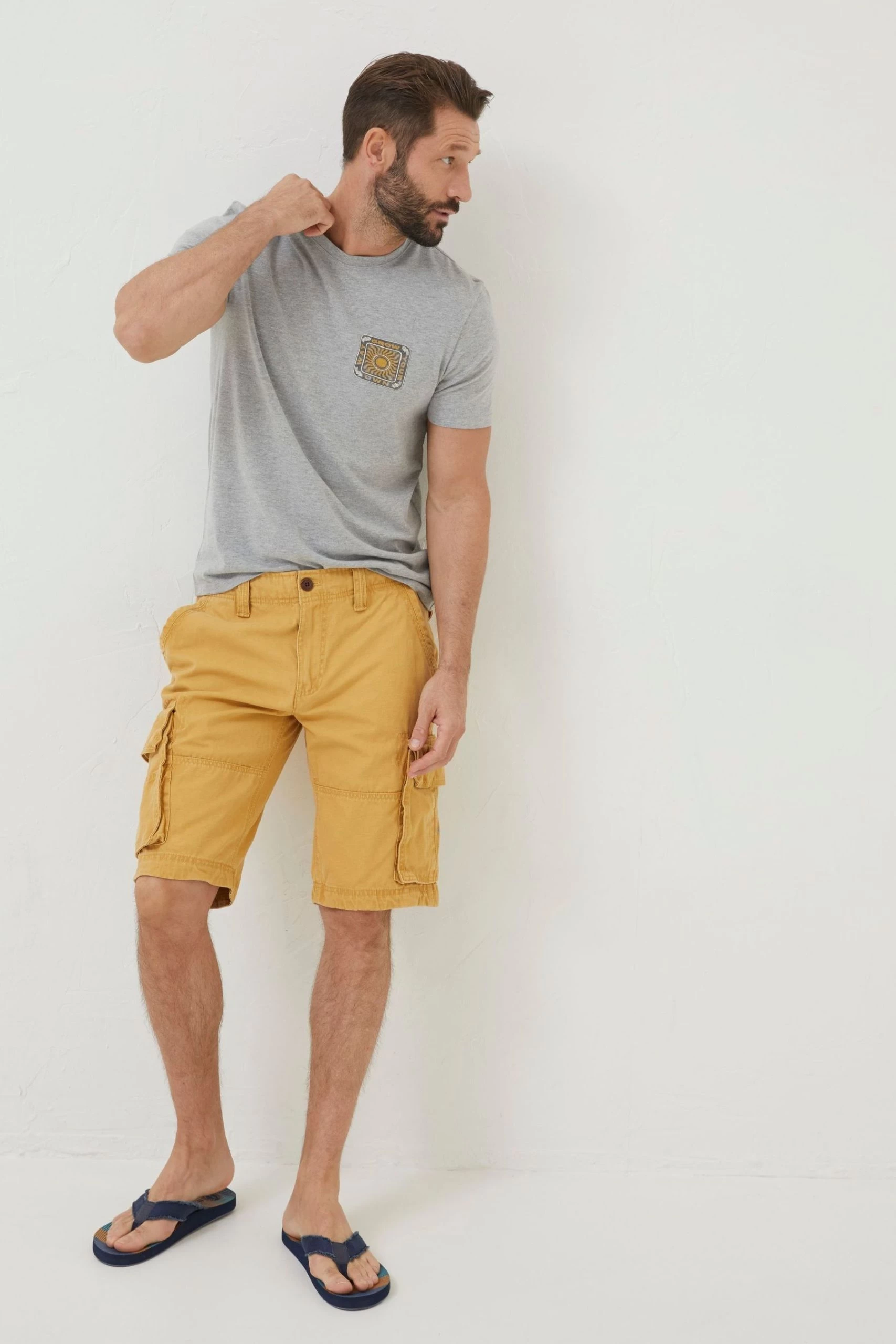 FatFace Yellow Breakyard Cargo Shorts 3 FatFace Yellow Breakyard Cargo Shorts - Image 3