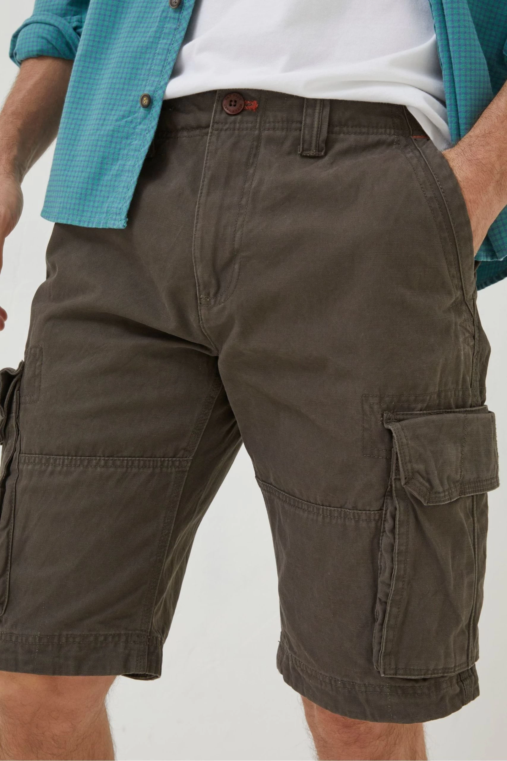 FatFace Breakyard Cargo Brown Shorts 3 FatFace Breakyard Cargo Brown Shorts - Image 3