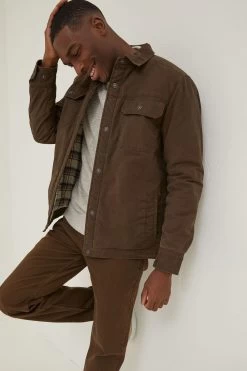 FatFace Rutland Brown Overshirt -Fashion Clothing Store D60 935s2