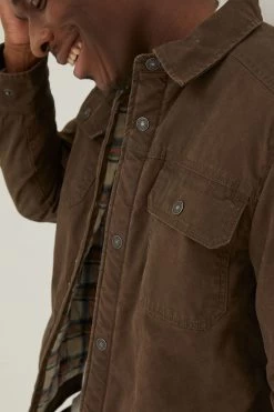 FatFace Rutland Brown Overshirt -Fashion Clothing Store D60 935s5