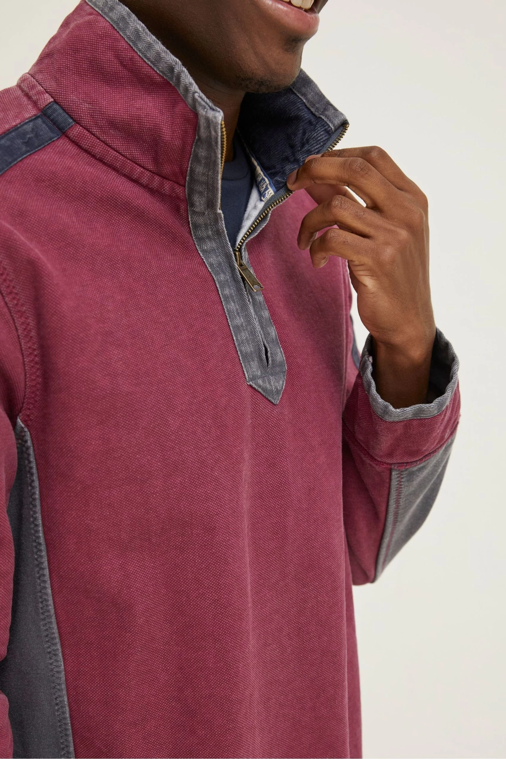 FatFace Pink Airlie Arm Panel Sweatshirt 3 FatFace Pink Airlie Arm Panel Sweatshirt - Image 3