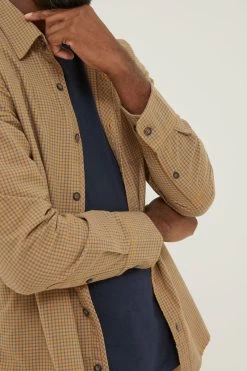 FatFace Yellow Gower Gingham Shirt -Fashion Clothing Store D60 978s4