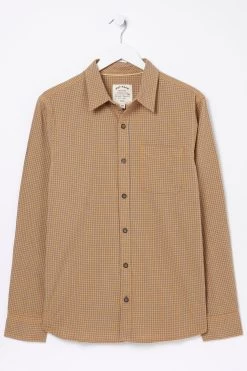 FatFace Yellow Gower Gingham Shirt -Fashion Clothing Store D60 978s5