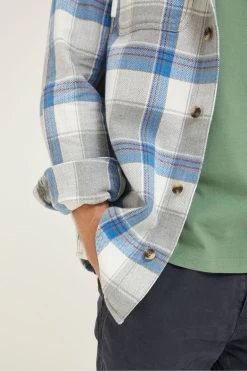 FatFace Grey Check Overshirt -Fashion Clothing Store D60 986s6