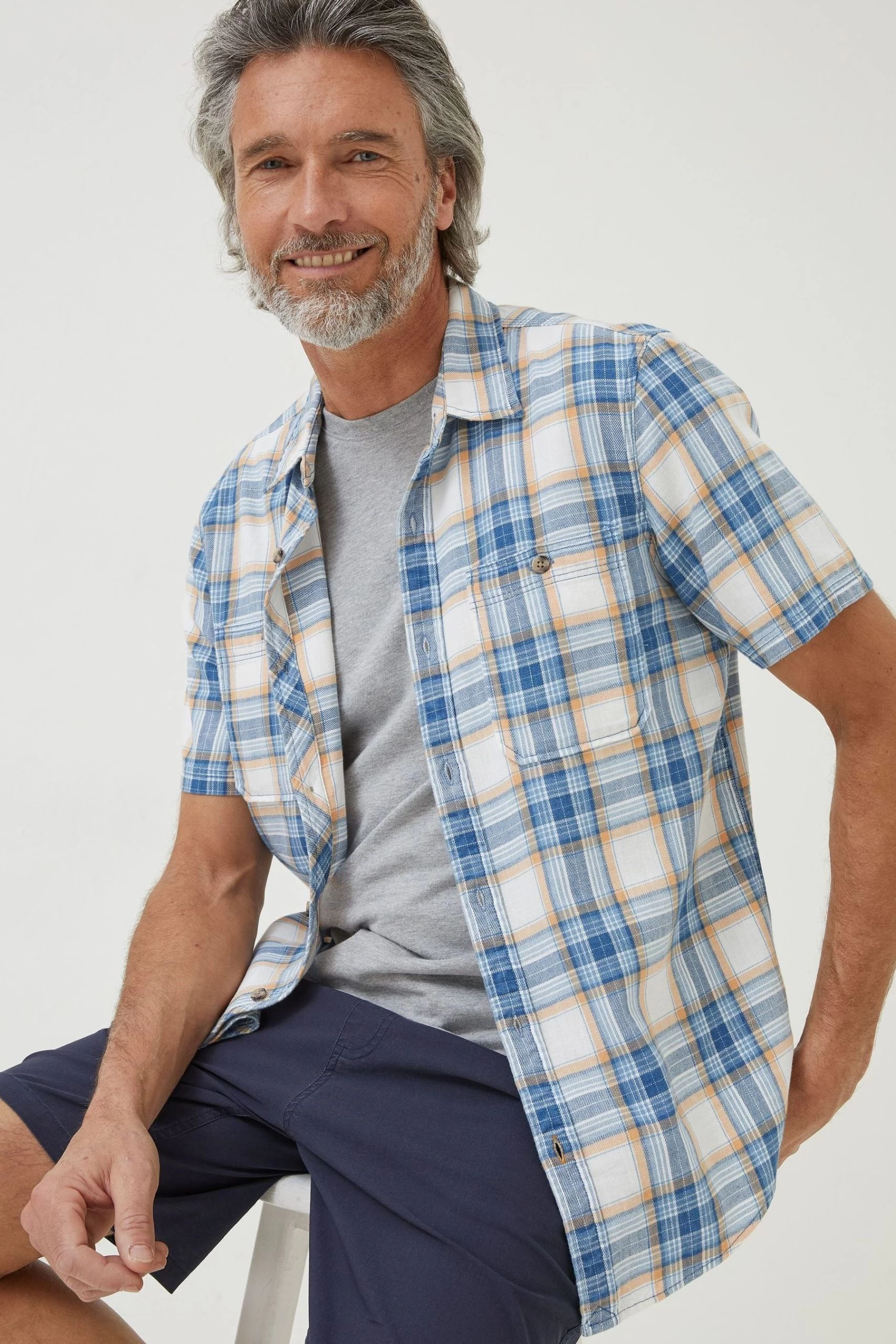 FatFace Blue Westly Check Shirt 5 FatFace Blue Westly Check Shirt - Image 5