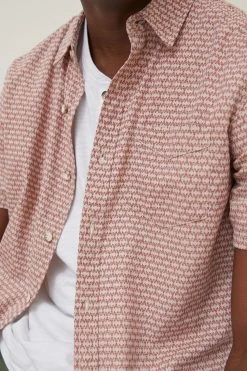 FatFace Red Geo Print Shirt -Fashion Clothing Store D60966s4