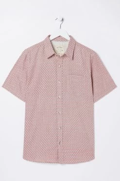 FatFace Red Geo Print Shirt -Fashion Clothing Store D60966s5