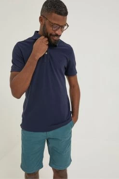 FatFace Blue Piqué Polo Shirt