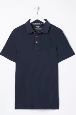 FatFace Blue Piqué Polo Shirt -Fashion Clothing Store D61 014s4