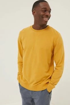 FatFace Yellow Emsworth Sweatshirt -Fashion Clothing Store D61 019s3