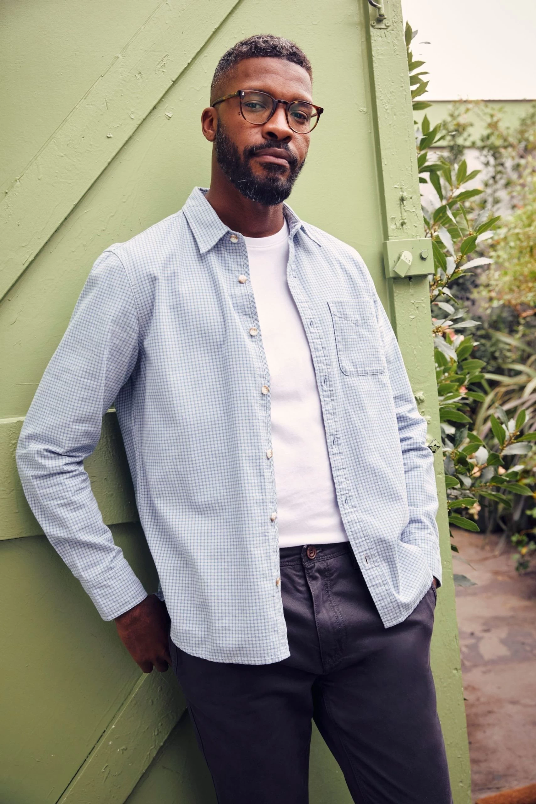 FatFace Blue Gower Gingham Shirt 1 FatFace Blue Gower Gingham Shirt