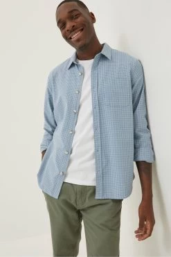 FatFace Blue Gower Gingham Shirt 9 FatFace Blue Gower Gingham Shirt -Fashion Clothing Store D61 034s4