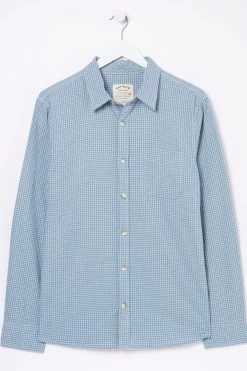 FatFace Blue Gower Gingham Shirt 11 FatFace Blue Gower Gingham Shirt -Fashion Clothing Store D61 034s6