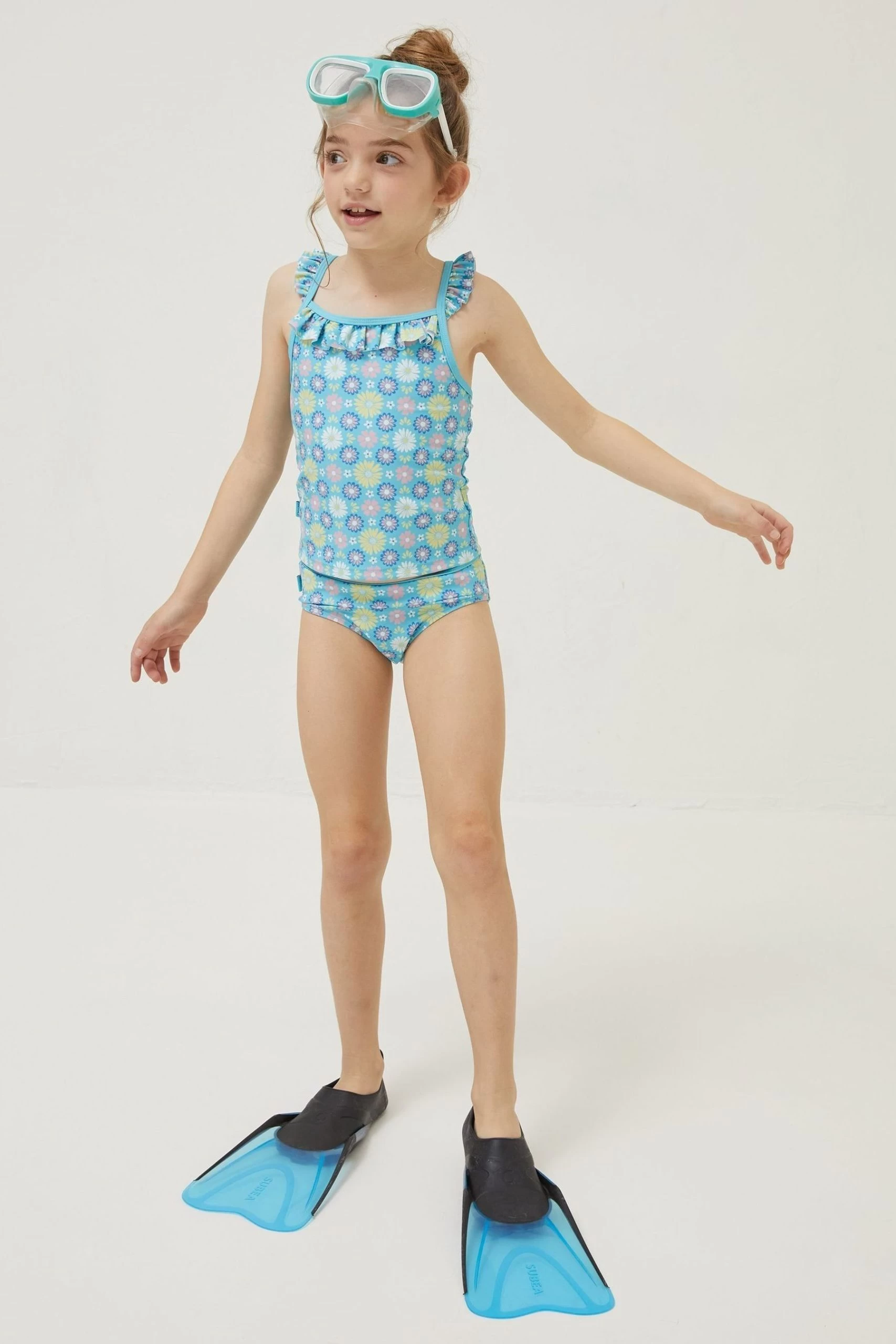 FatFace Blue Floral Tankini Set 1 FatFace Blue Floral Tankini Set