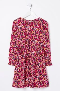 FatFace Pink Amelia Floral Print Dress -Fashion Clothing Store D61 426s4