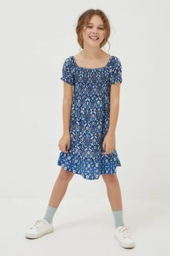 FatFace Blue Adeline Print Dress