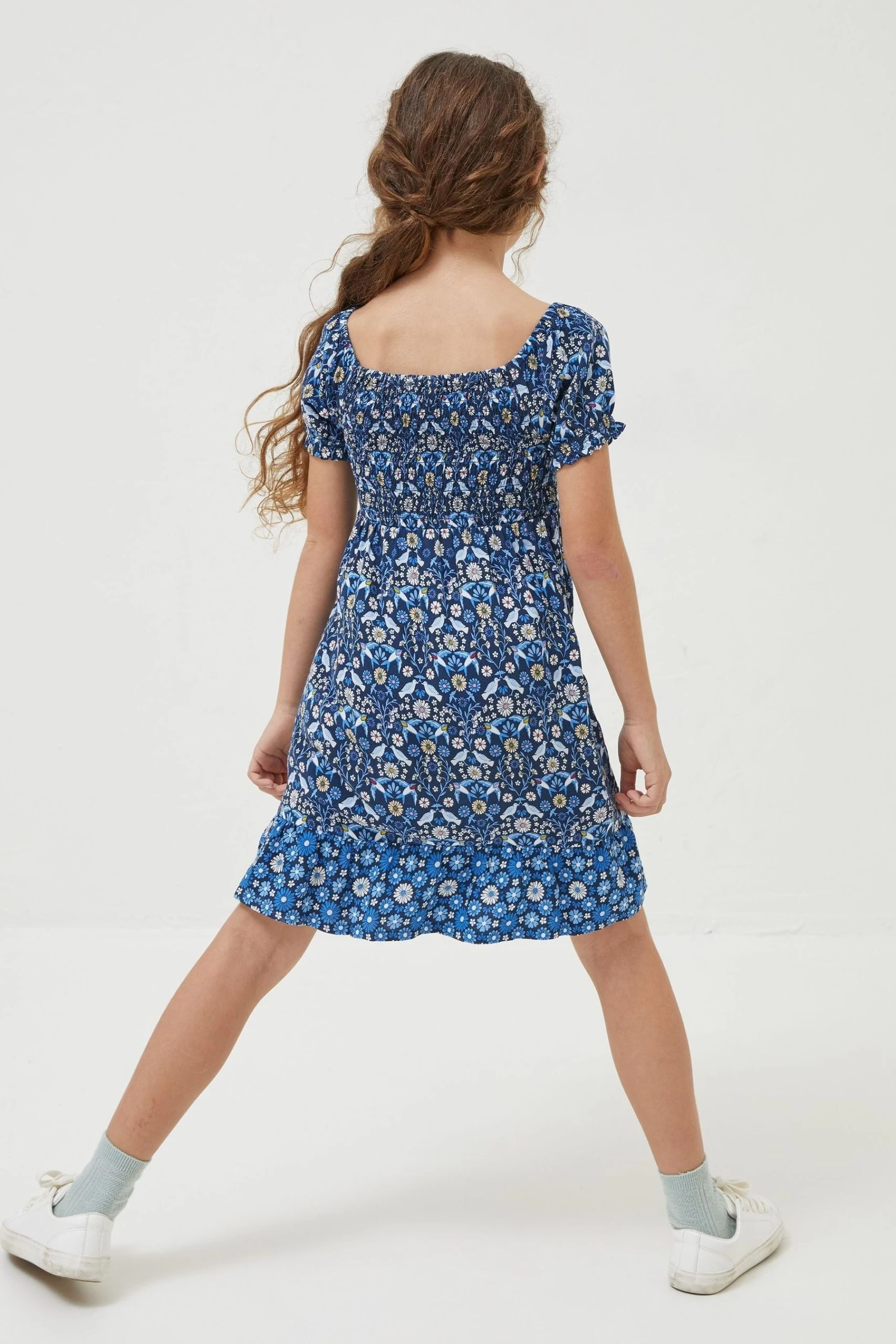 FatFace Blue Adeline Print Dress 2 FatFace Blue Adeline Print Dress - Image 2