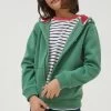 FatFace Green Dinosaur Zip Through Hoodie