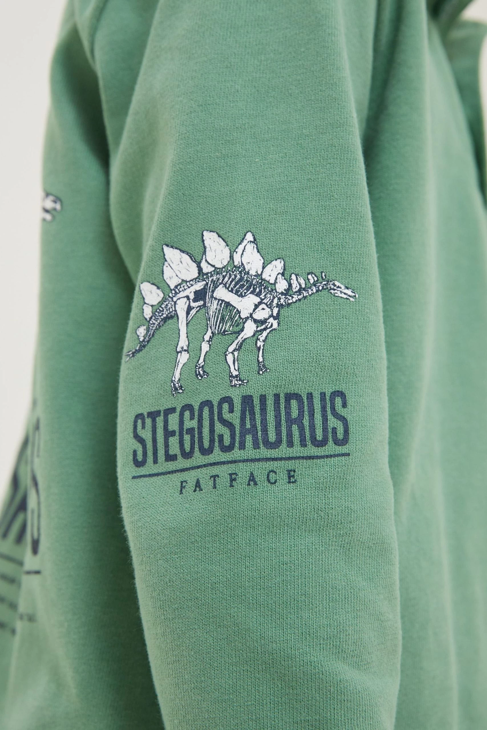 FatFace Green Dinosaur Rugby T-Shirt 3 FatFace Green Dinosaur Rugby T-Shirt - Image 3