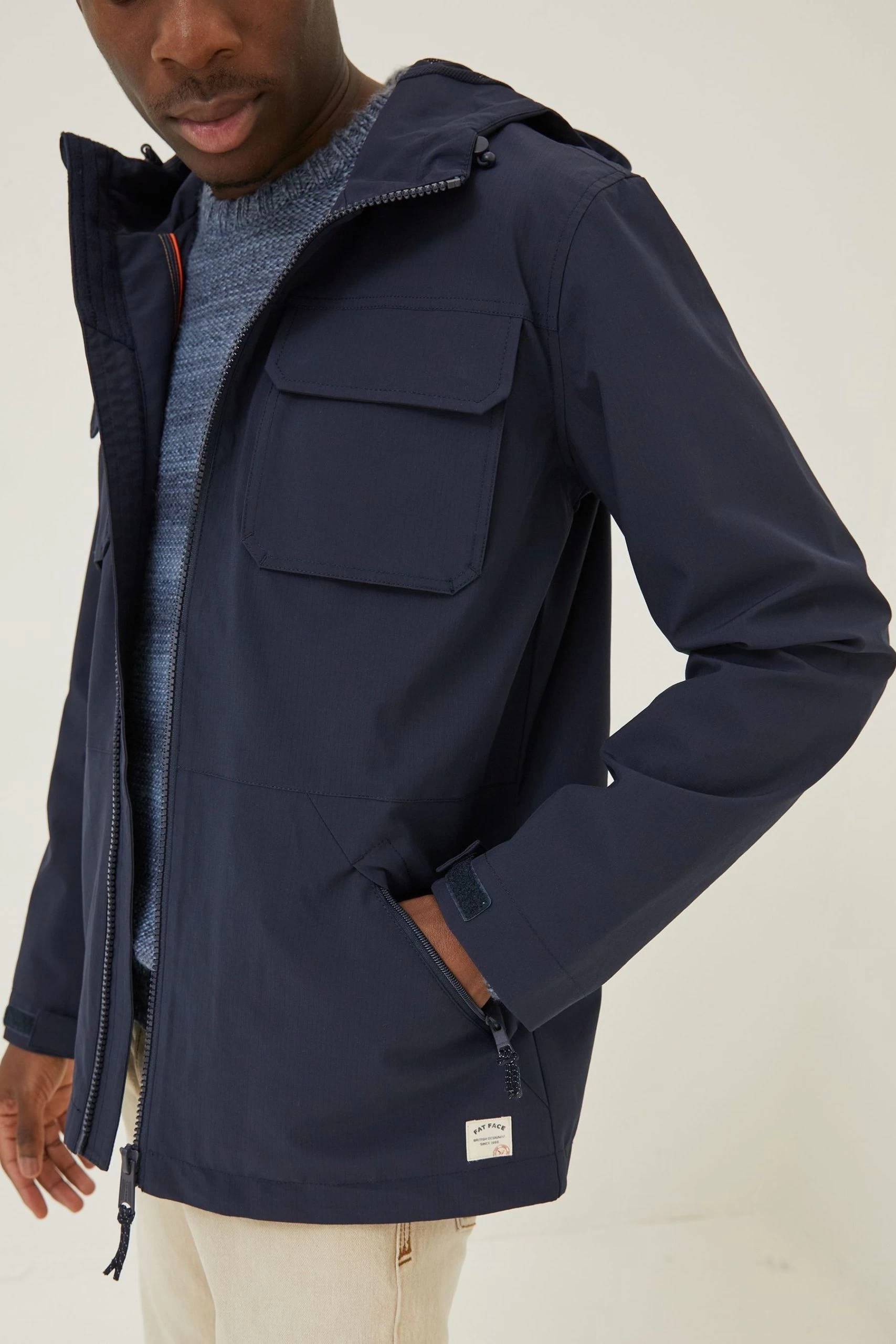 FatFace Blue Coniston Cagoule Jacket 7 FatFace Blue Coniston Cagoule Jacket - Image 7