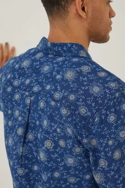 FatFace Blue Floral Shirt -Fashion Clothing Store D61033s4