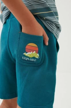 FatFace Green Eddie Sweat Shorts -Fashion Clothing Store D61416s4 1