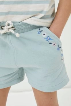 FatFace Green Luna Floral Sweat Shorts -Fashion Clothing Store D61420s3