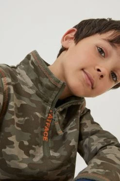 FatFace Green Bude Sweatshirt -Fashion Clothing Store D61437s3