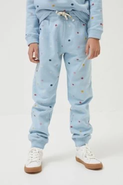 FatFace Blue Floral Printed Cuffed Joggers